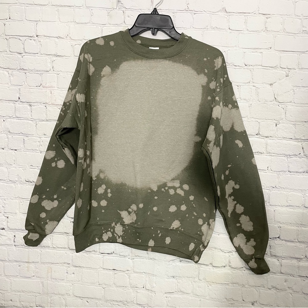 Green Tye Dye Casual Sweatshirt Top Size Medium